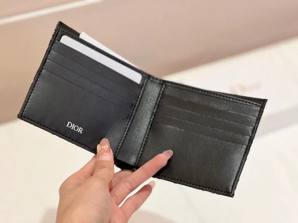 Luxury Bags dir WALLET BEIGE AND BLACK OBLIQUE JACQUARD 11CM 2OBBH027YSE H05E — image 2