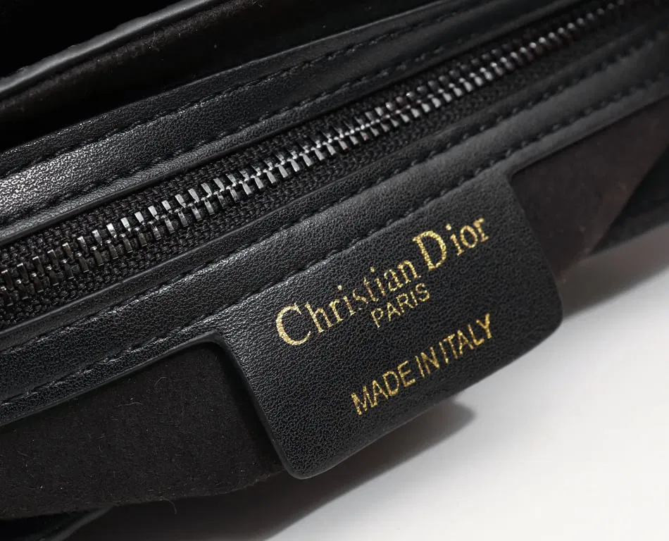 Luxury Bags DIR SADDLE BLACK OBLIQUE EMBOSSED 25CM — image 9