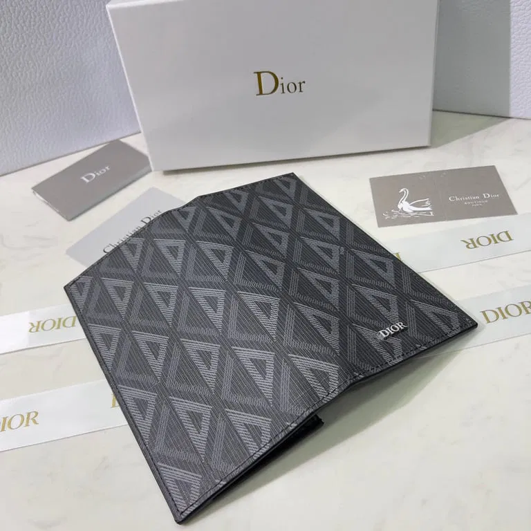 Luxury Bags dir VERTICAL LONG WALLET BLACK CD DIAMOND CANVAS 17.5CM 2ESBC002DCO H43E — image 4