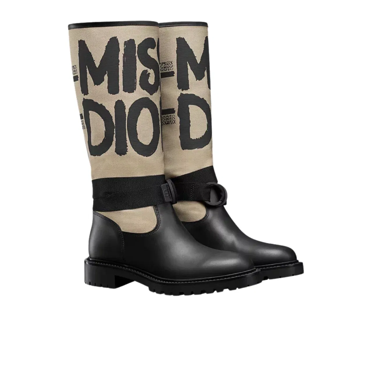 Luxury Bags DD D MAJOR BOOT WITH MISS DD PRINT WARM TAUPE KDI929CMV S44X