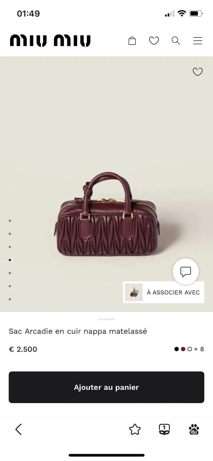 Luxury Bags Miun Miun Luxury Bag --122530 — image 3