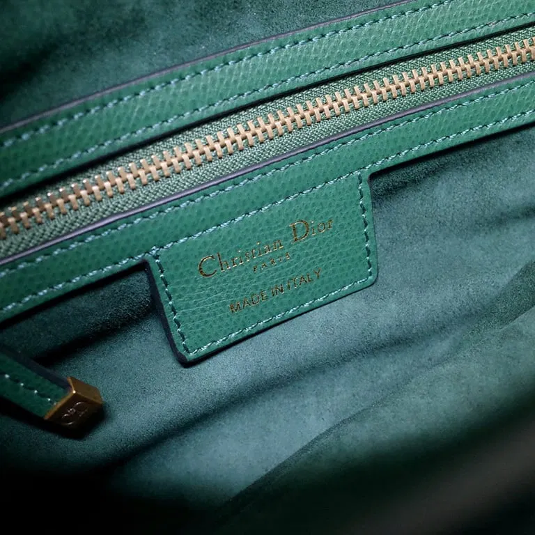 Luxury Bags DIR SADDLE WITH STRAP GRAINED CALFSKIN GREEN — image 3