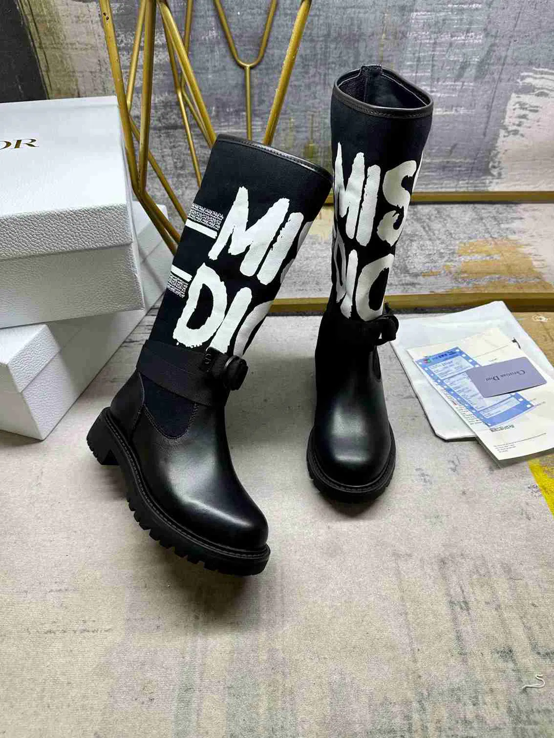 Luxury Bags DD D MAJOR BOOT WITH MISS DD PRINT BLACK KDI929CMV S17X — image 2