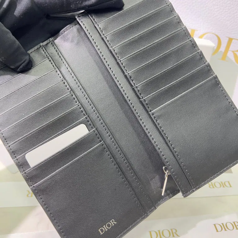 Luxury Bags dir VERTICAL LONG WALLET BLACK CD DIAMOND CANVAS 17.5CM 2ESBC002DCO H43E — image 2