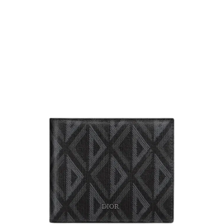 Luxury Bags dir WALLET BLACK CD DIAMOND CANVAS 11CM 2ESBH027DCO H43E