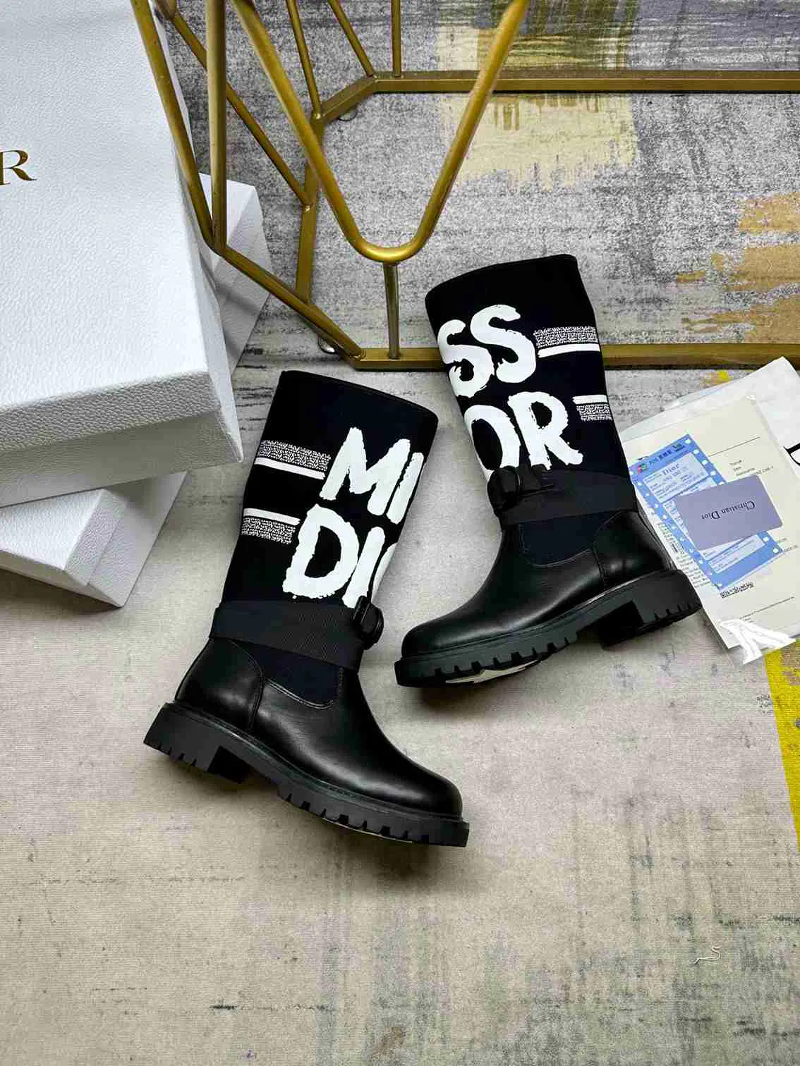 Luxury Bags DD D MAJOR BOOT WITH MISS DD PRINT BLACK KDI929CMV S17X — image 5