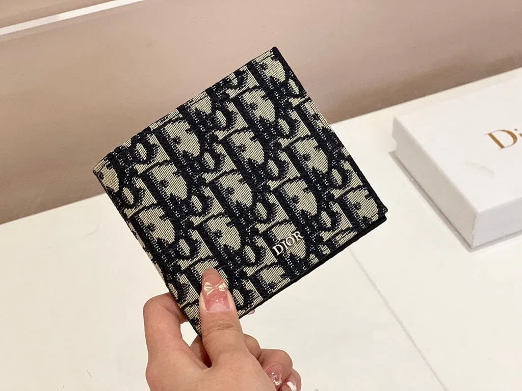 Luxury Bags dir WALLET BEIGE AND BLACK OBLIQUE JACQUARD 11CM 2OBBH027YSE H05E — image 3