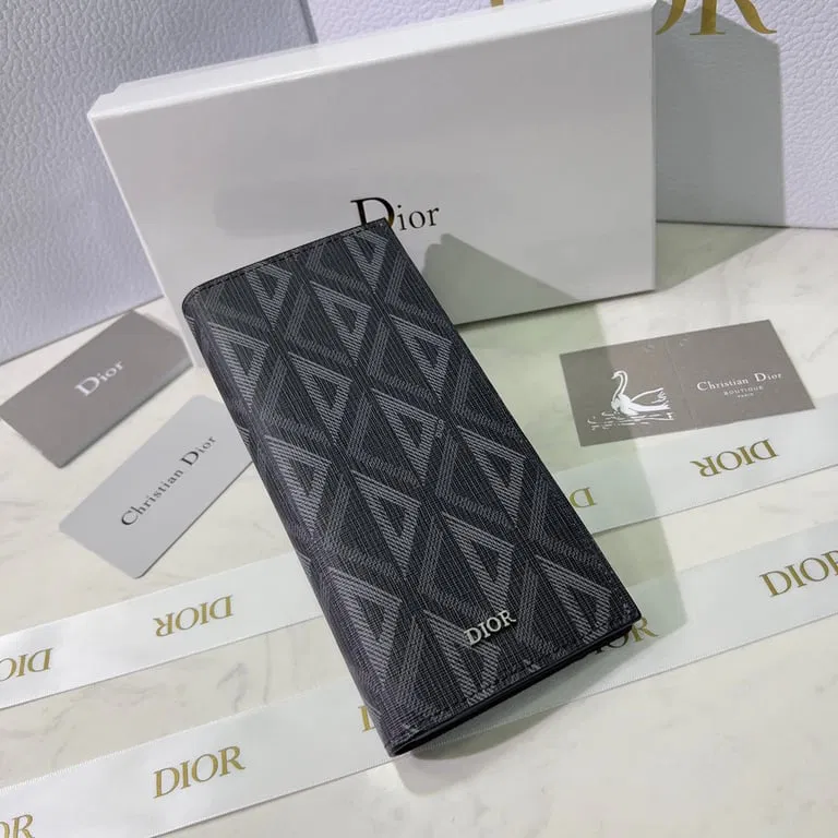 Luxury Bags dir VERTICAL LONG WALLET BLACK CD DIAMOND CANVAS 17.5CM 2ESBC002DCO H43E — image 7