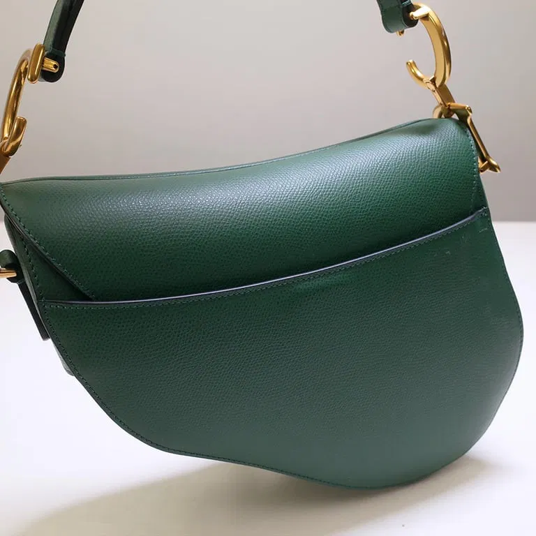 Luxury Bags DIR SADDLE WITH STRAP GRAINED CALFSKIN GREEN — image 10