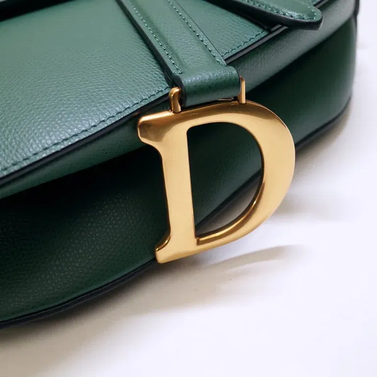 Luxury Bags DIR SADDLE WITH STRAP GRAINED CALFSKIN GREEN — image 8