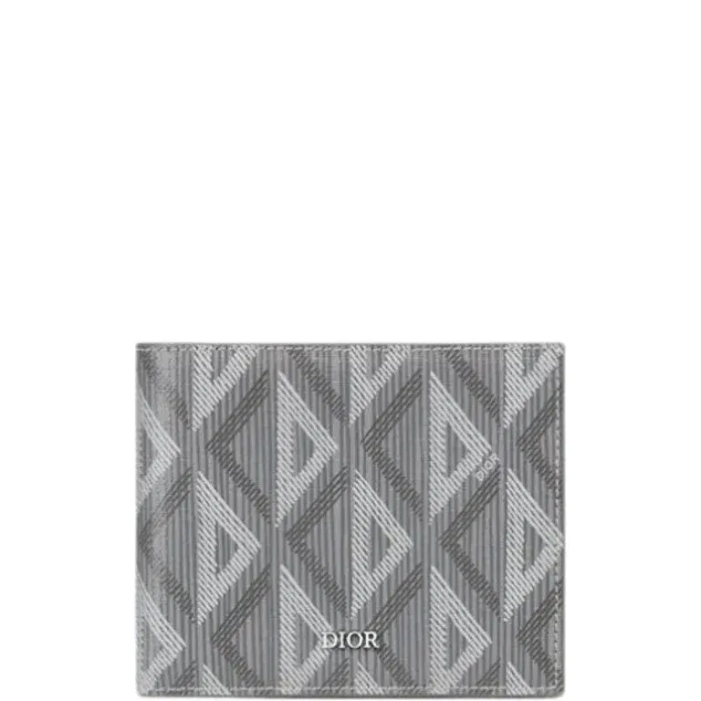 Luxury Bags dir WALLET GREY CD DIAMOND CANVAS 11CM