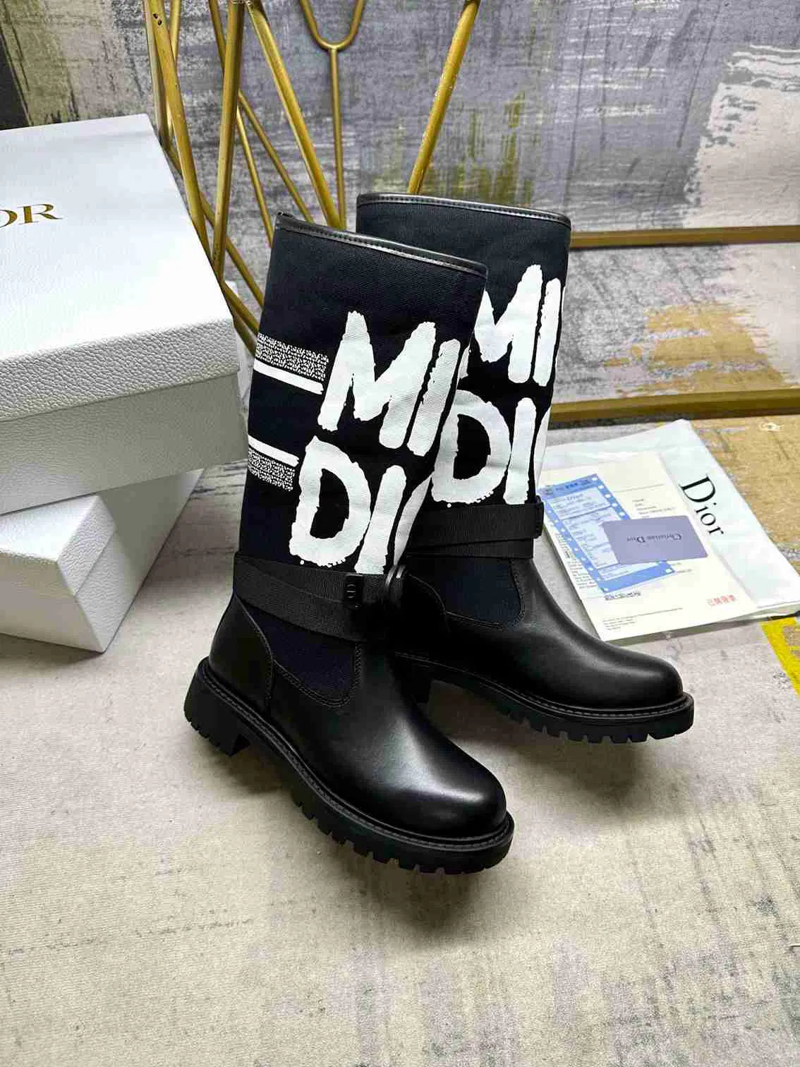 Luxury Bags DD D MAJOR BOOT WITH MISS DD PRINT BLACK KDI929CMV S17X — image 3