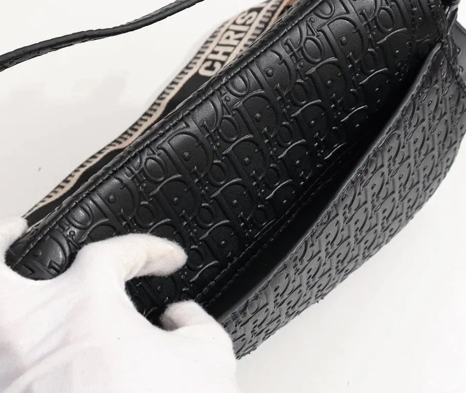 Luxury Bags DIR SADDLE BLACK OBLIQUE EMBOSSED 25CM — image 7