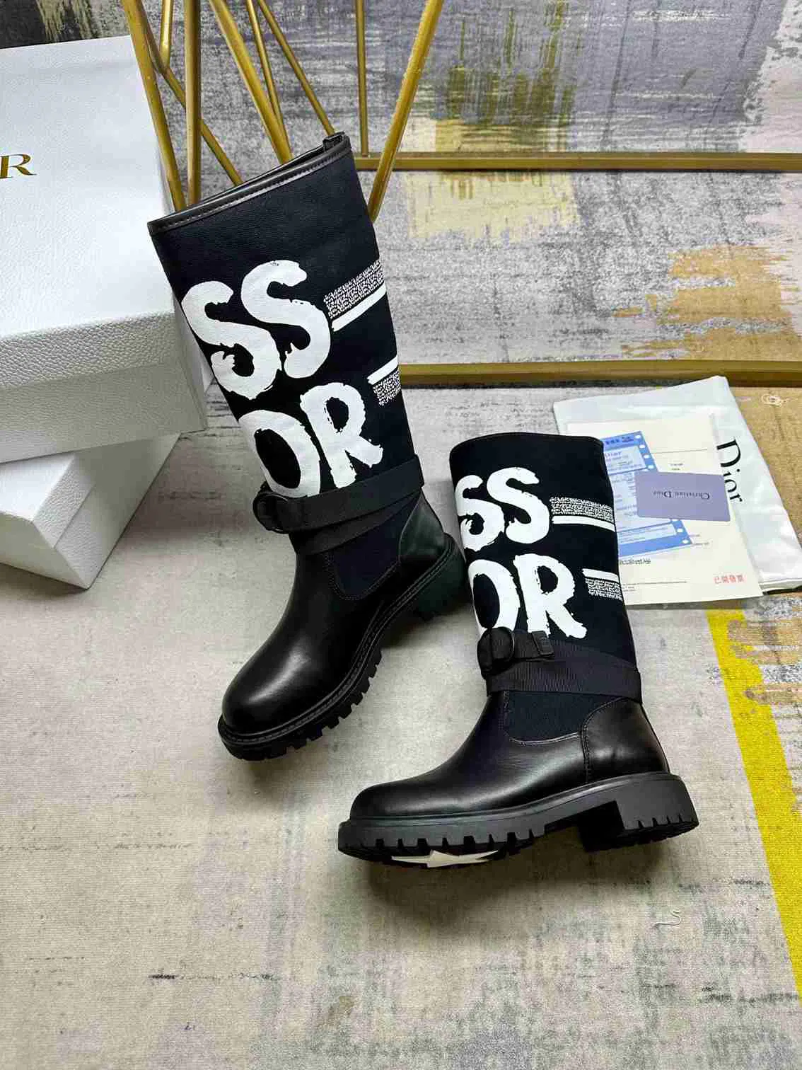 Luxury Bags DD D MAJOR BOOT WITH MISS DD PRINT BLACK KDI929CMV S17X — image 4