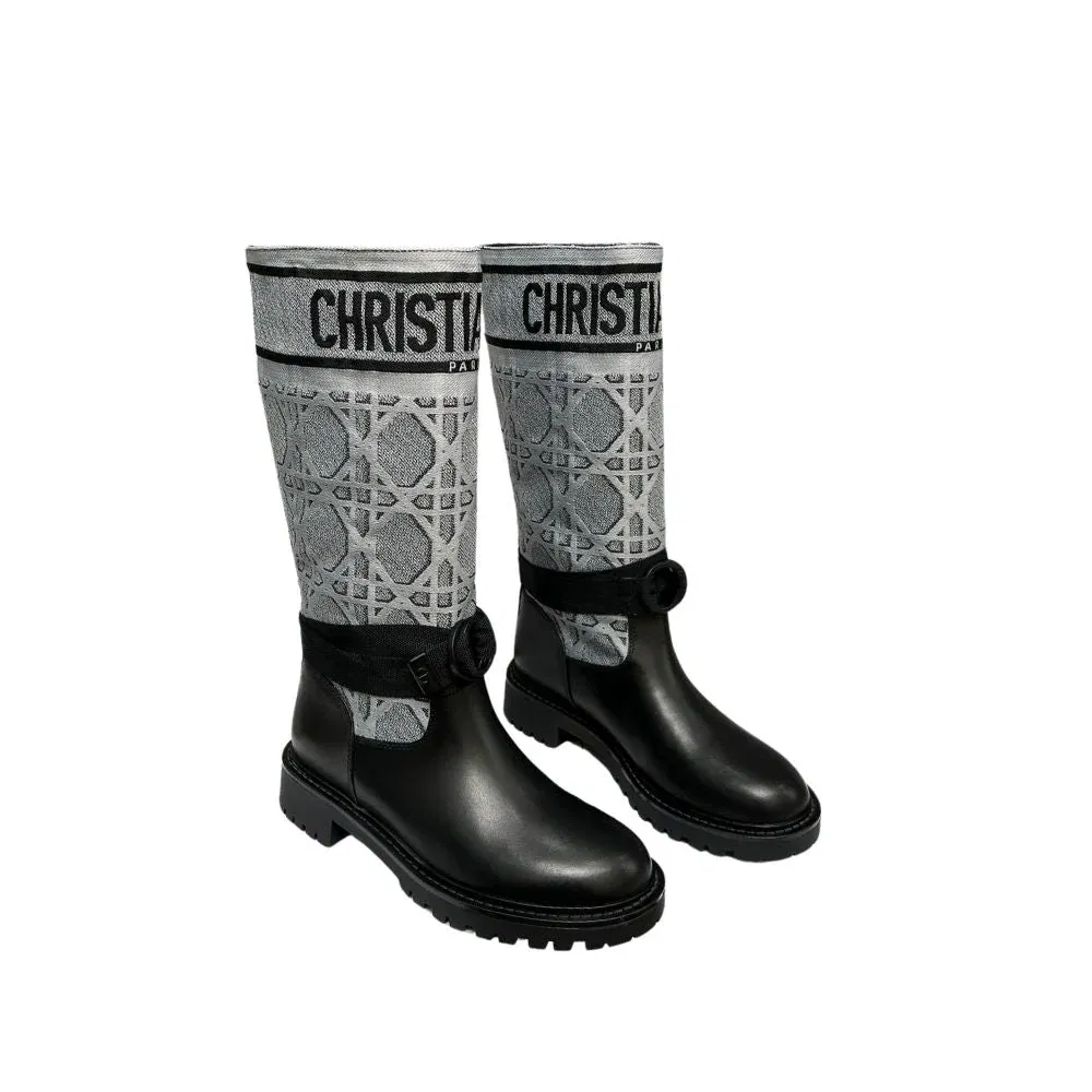 Luxury Bags DD D MAJOR BOOT CALFSKIN BLACK AND GREY