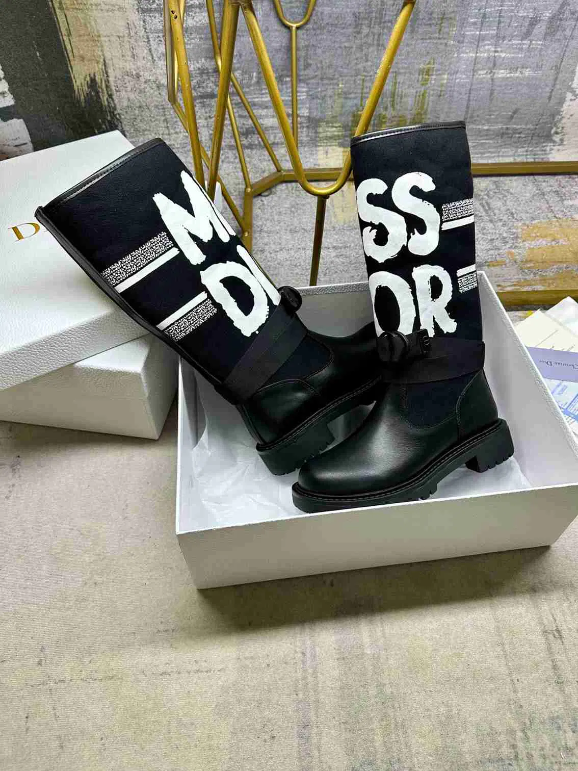 Luxury Bags DD D MAJOR BOOT WITH MISS DD PRINT BLACK KDI929CMV S17X — image 7