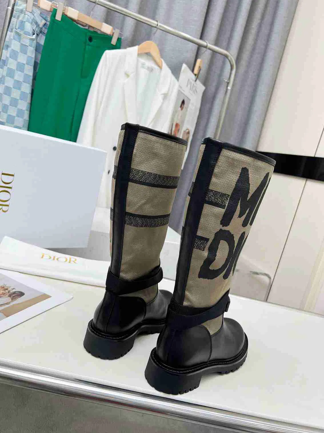 Luxury Bags DD D MAJOR BOOT WITH MISS DD PRINT WARM TAUPE KDI929CMV S44X — image 3
