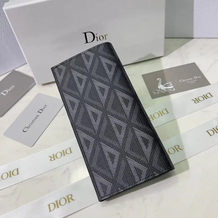 Luxury Bags dir VERTICAL LONG WALLET BLACK CD DIAMOND CANVAS 17.5CM 2ESBC002DCO H43E — image 9